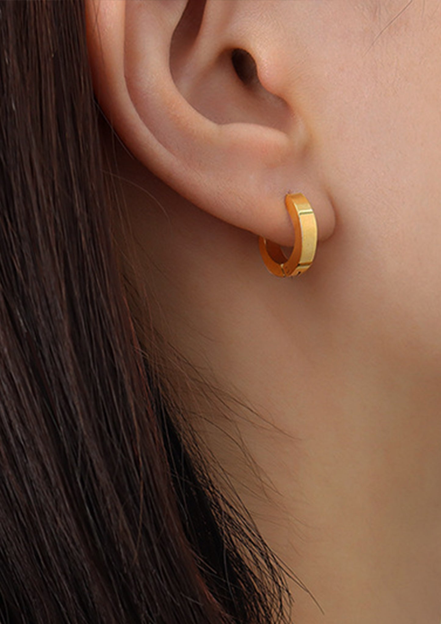 Mini Hoop Gold Earrings
