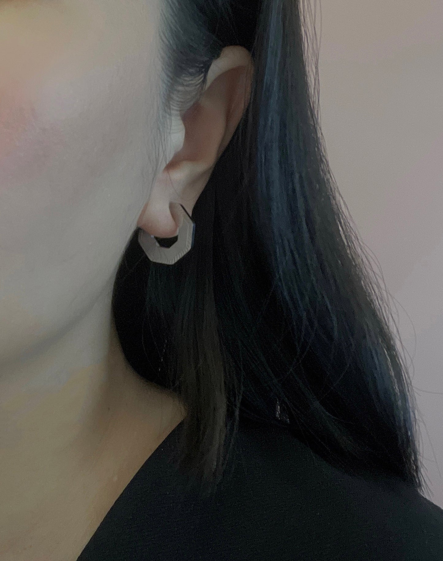Lia Pentagon Silver Earrings