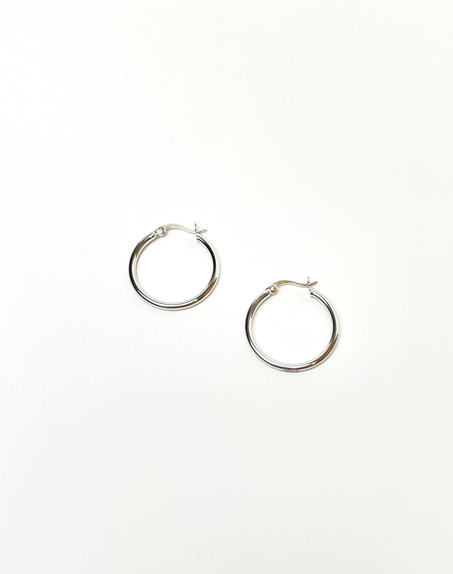 Mary Hoops Silver Earrings