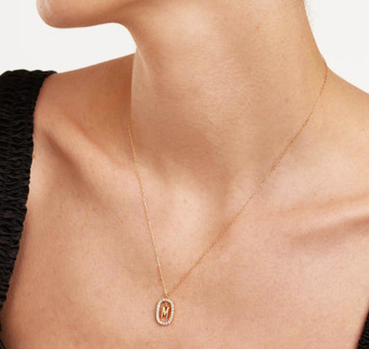 Pavé Crystal Color Gold Necklace