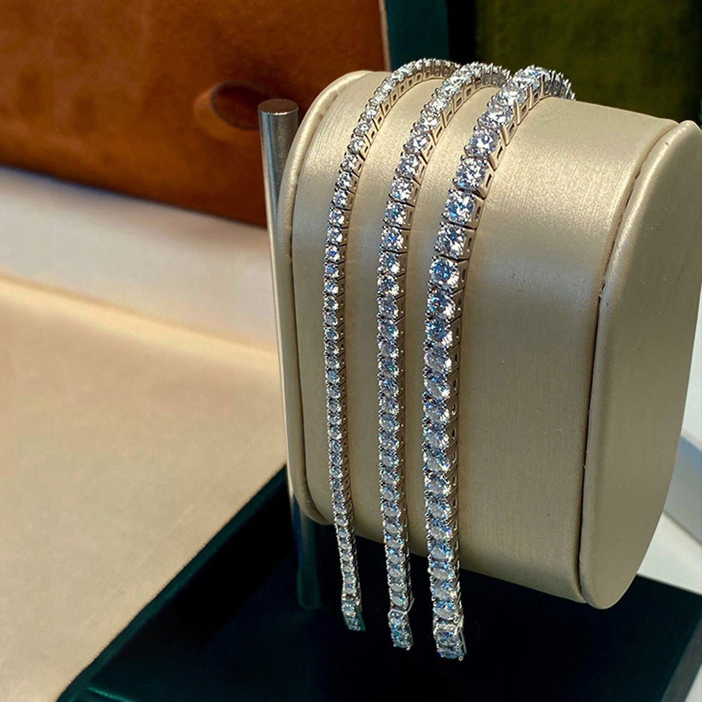 Cube Sparky Silver Bracelet