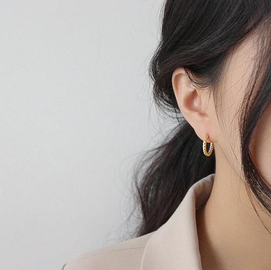 Sadie Hoop Gold Earrings