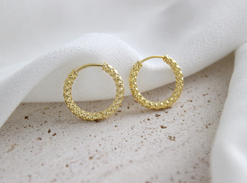 Sadie Hoop Gold Earrings