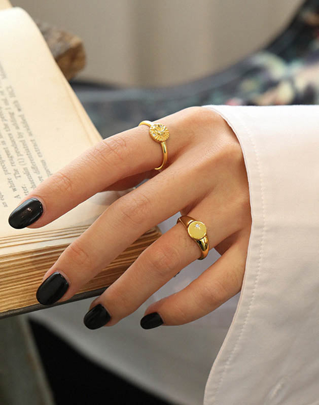 Signet Stone Gold Ring