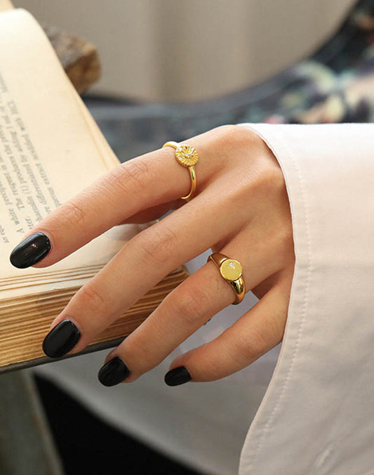 Signet Stone Gold Ring