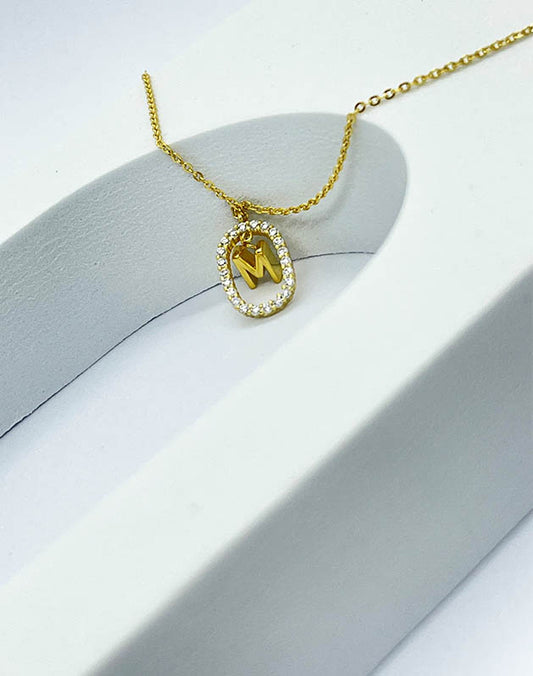 Pavé Crystal Color Gold Necklace