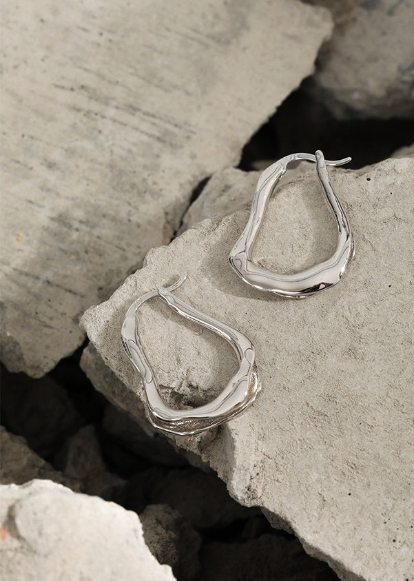 Piper Hoops Silver Earrings