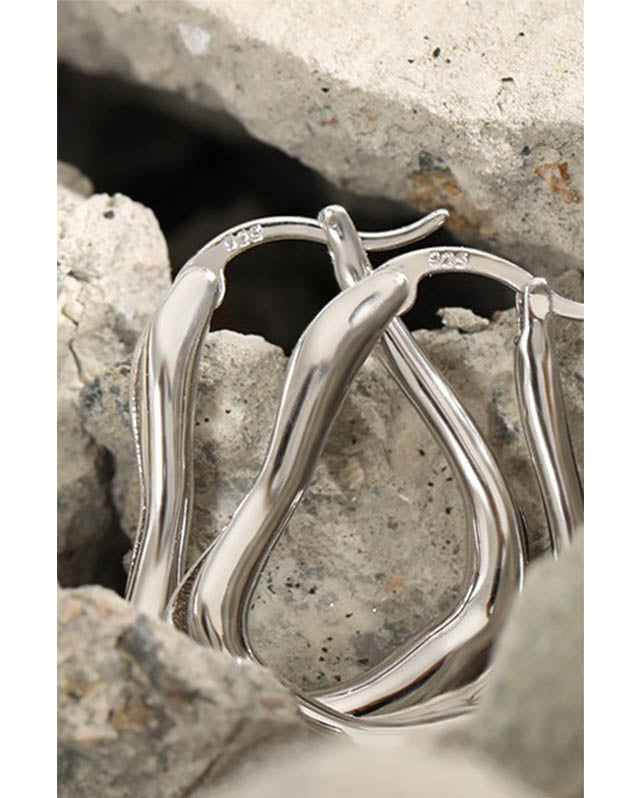 Piper Hoops Silver Earrings