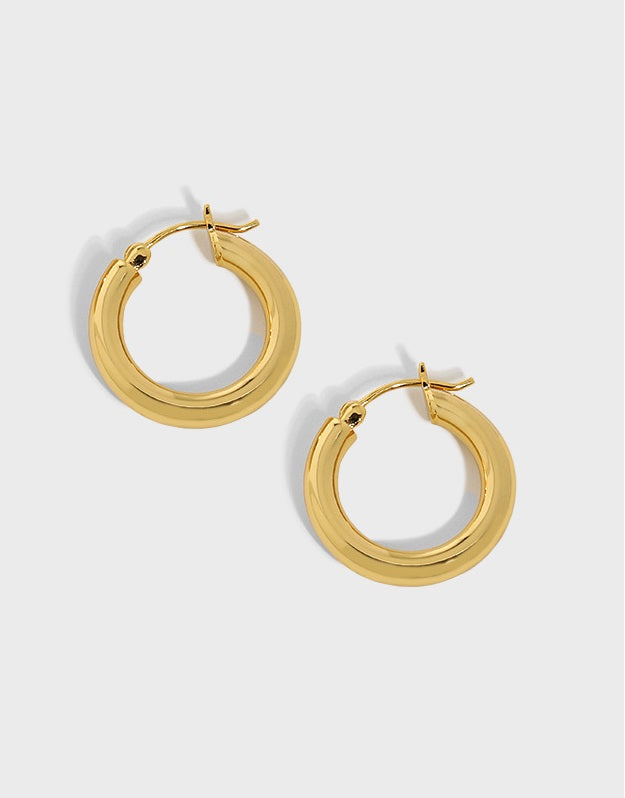 Luna Hoop Gold Earrings