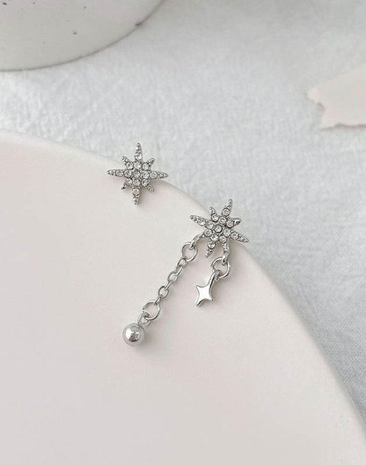 Everyday Star Silver Stud Earrings