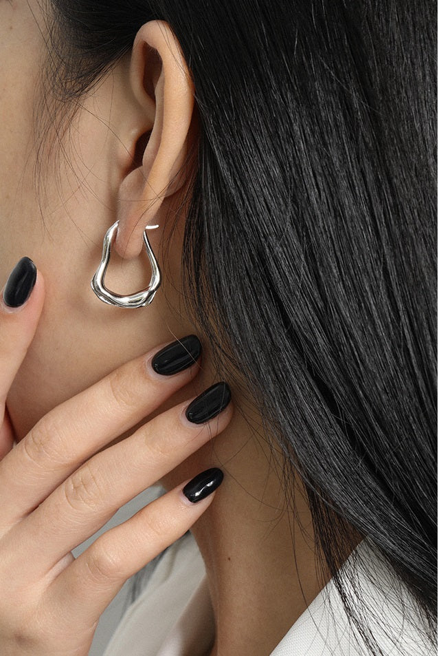 Piper Hoops Silver Earrings