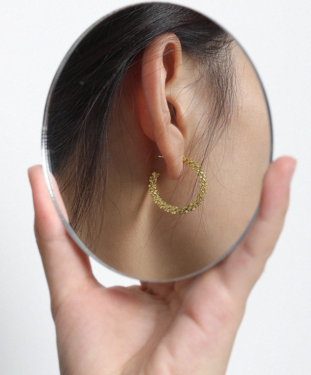 Stardust Hoops Gold Earrings