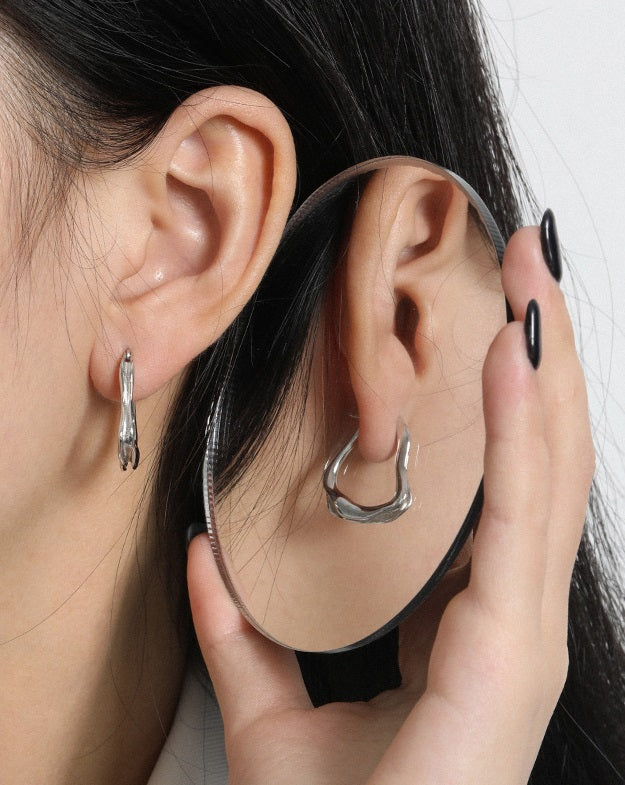 Piper Hoops Silver Earrings