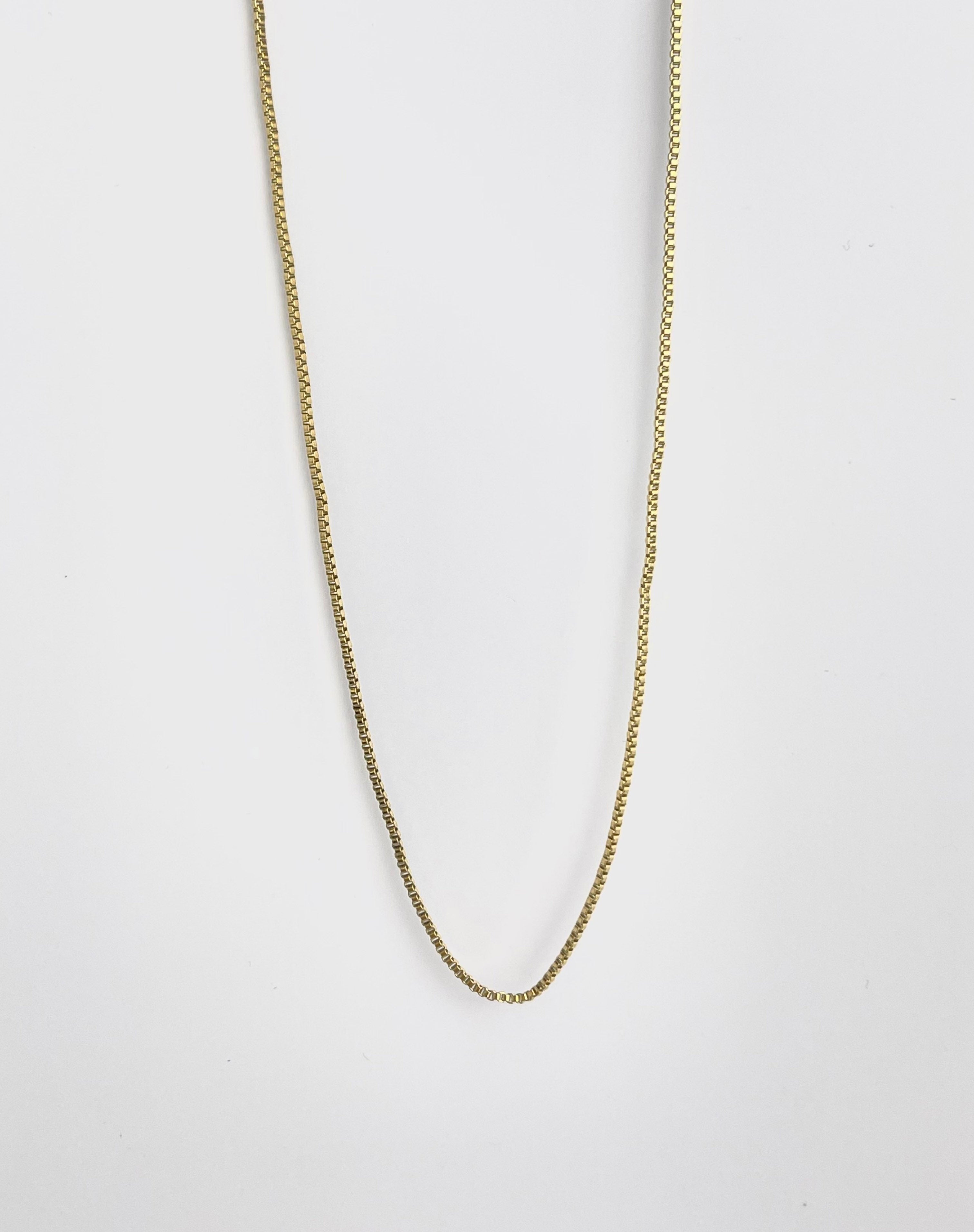 Box Thin Gold Necklace