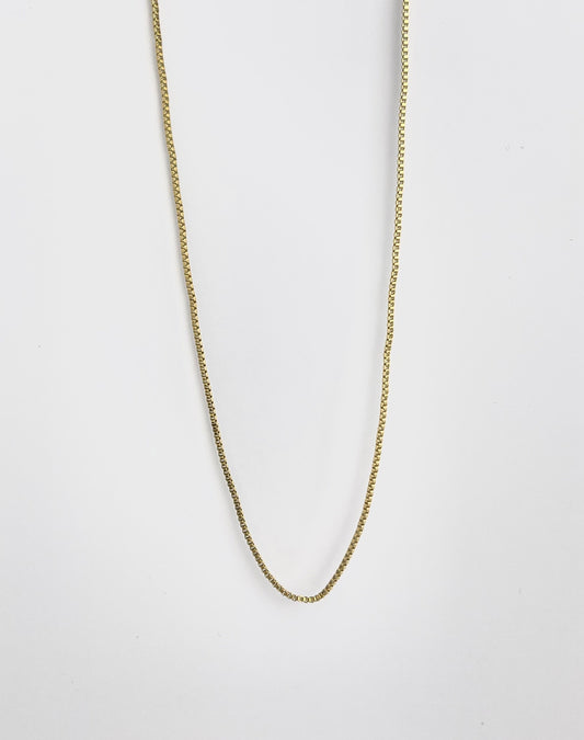 Box Thin Gold Necklace