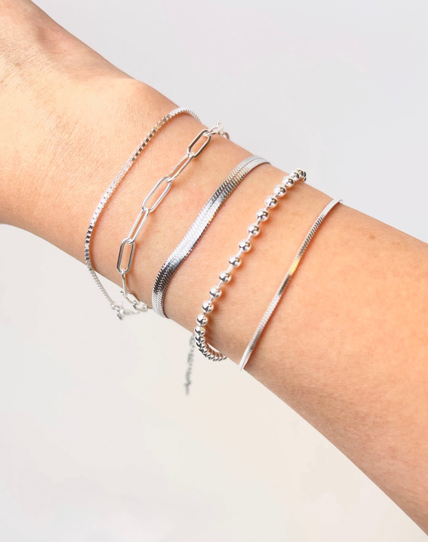 Cobra Chain Silver Bracelet