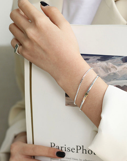 Boxy Silver Bracelet