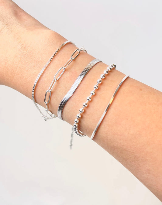 Cobra Chain Silver Bracelet