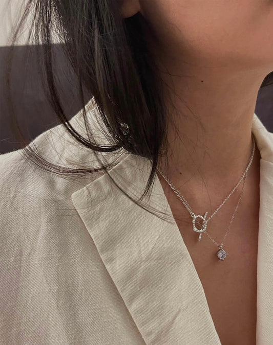 OT Choker Silver Necklace