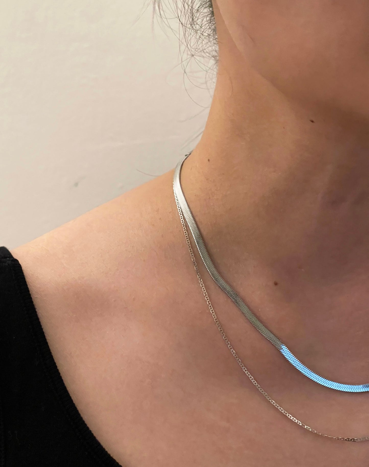 Cobra Chain Silver Necklace