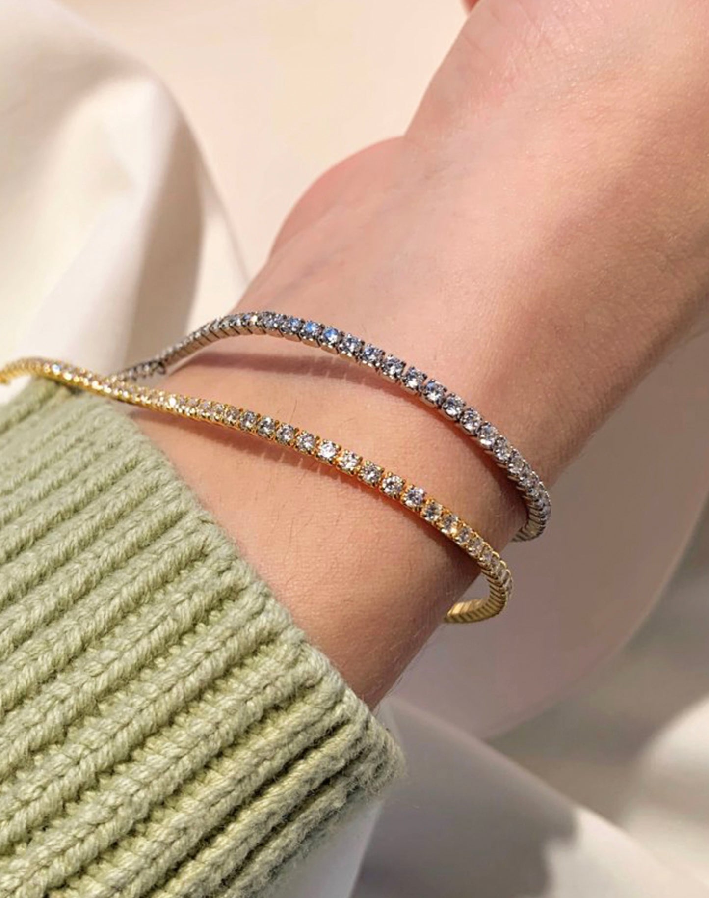 Cube Sparky Silver Bracelet