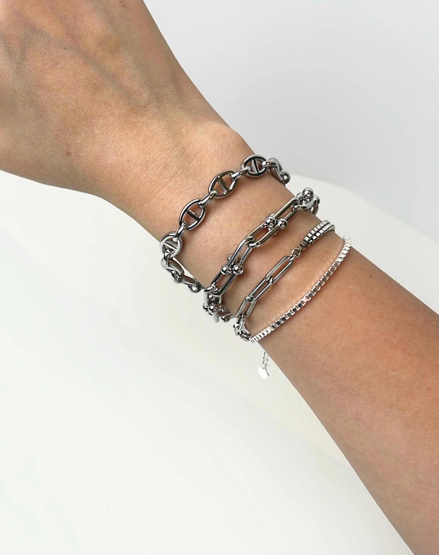 Bold Chain Silver Bracelet