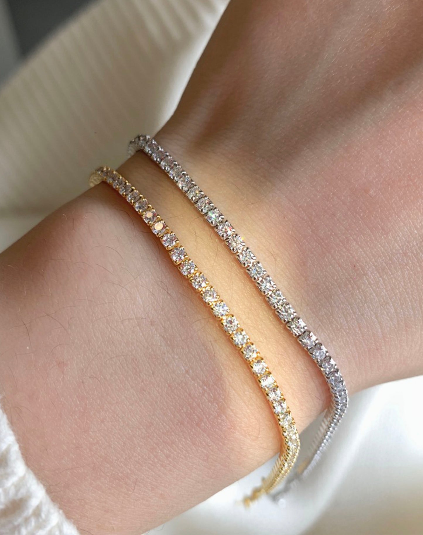 Cube Sparky Silver Bracelet