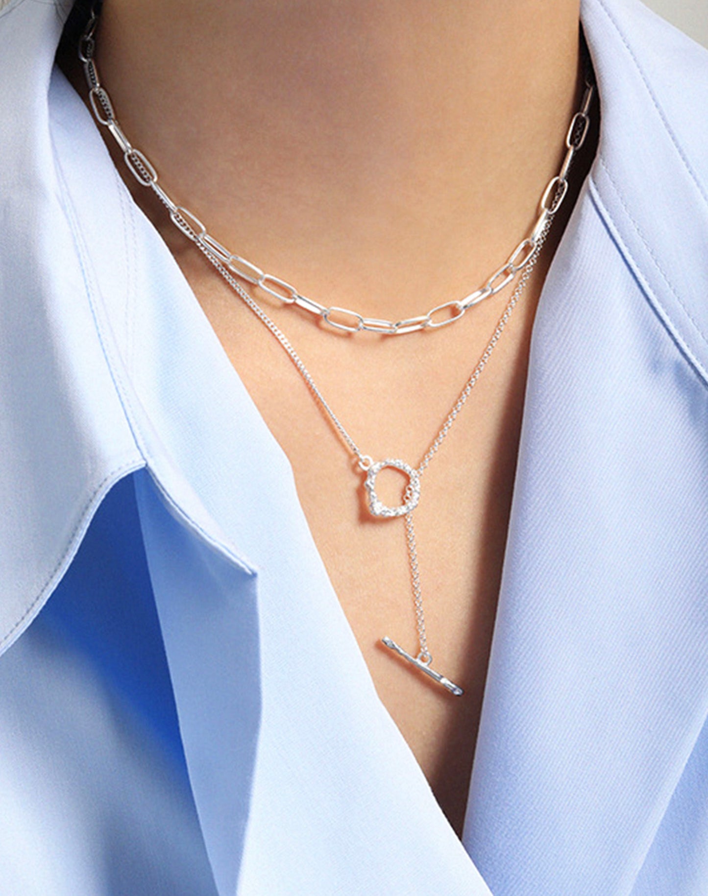 OT Choker Silver Necklace