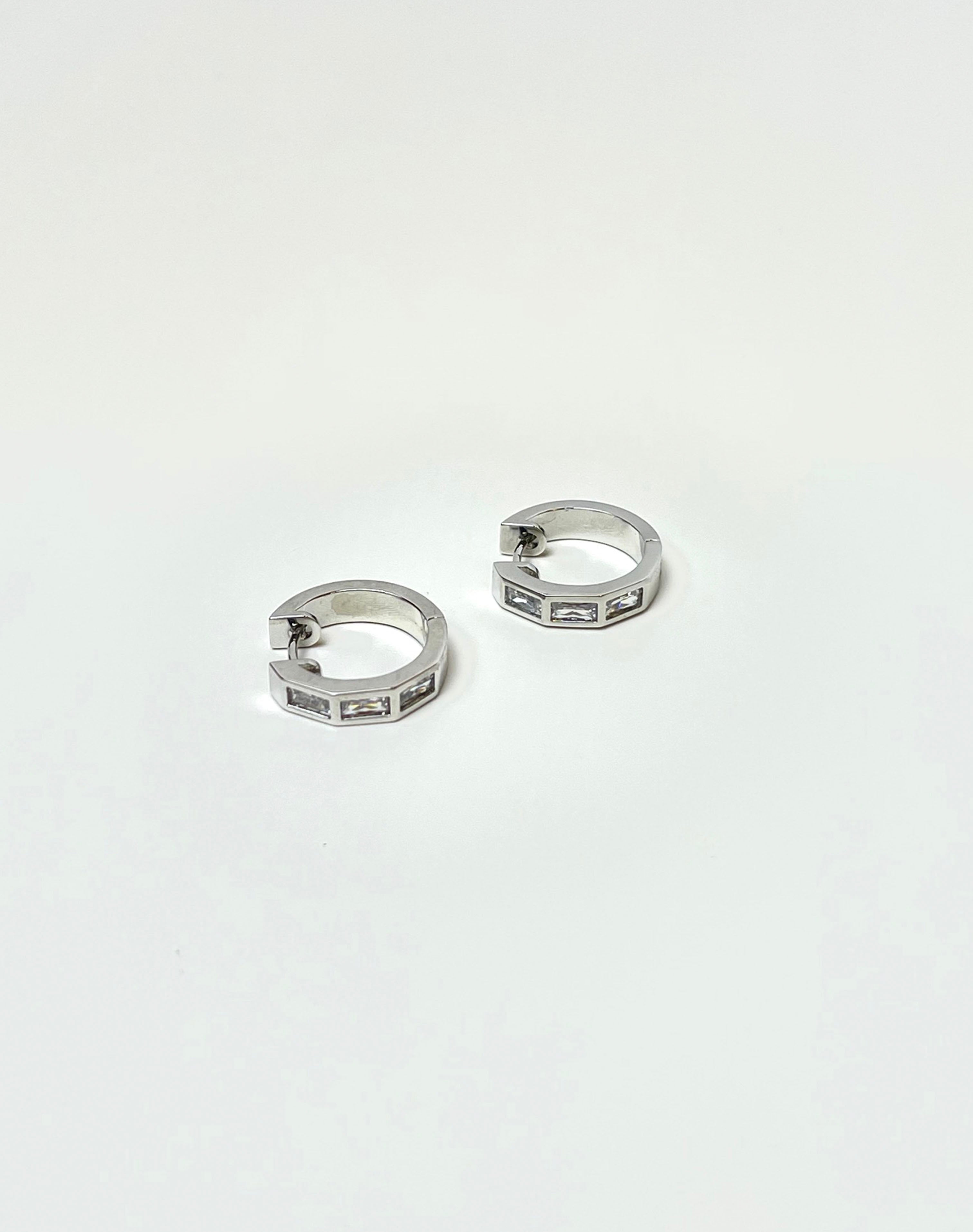 Sparky Cuff Silver Earrings