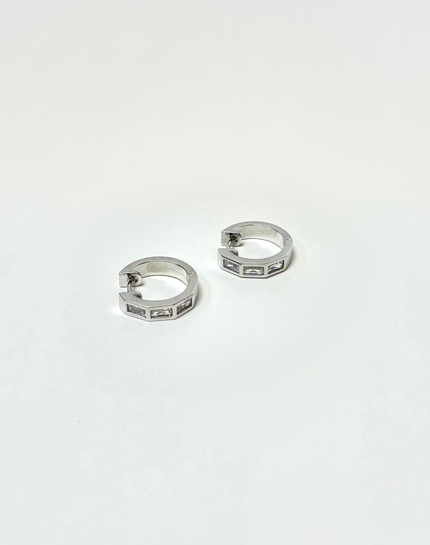 Sparky Cuff Silver Earrings