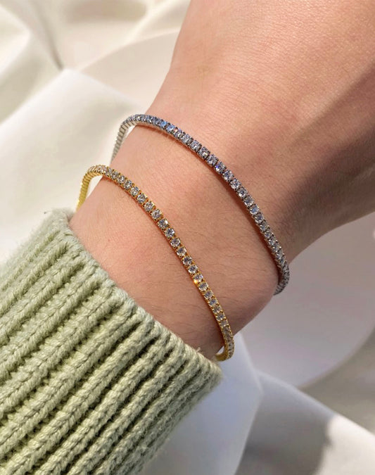 Cube Sparky Silver Bracelet