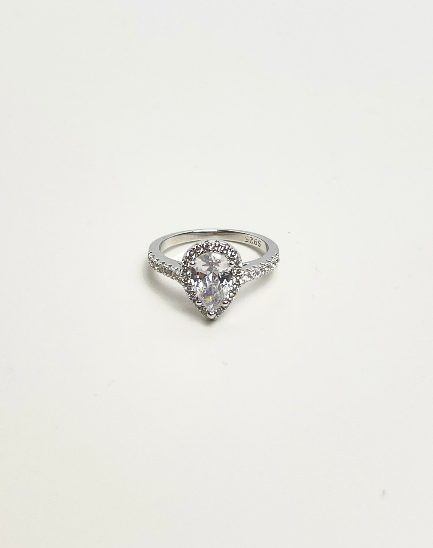 Gia Diamond Silver Ring