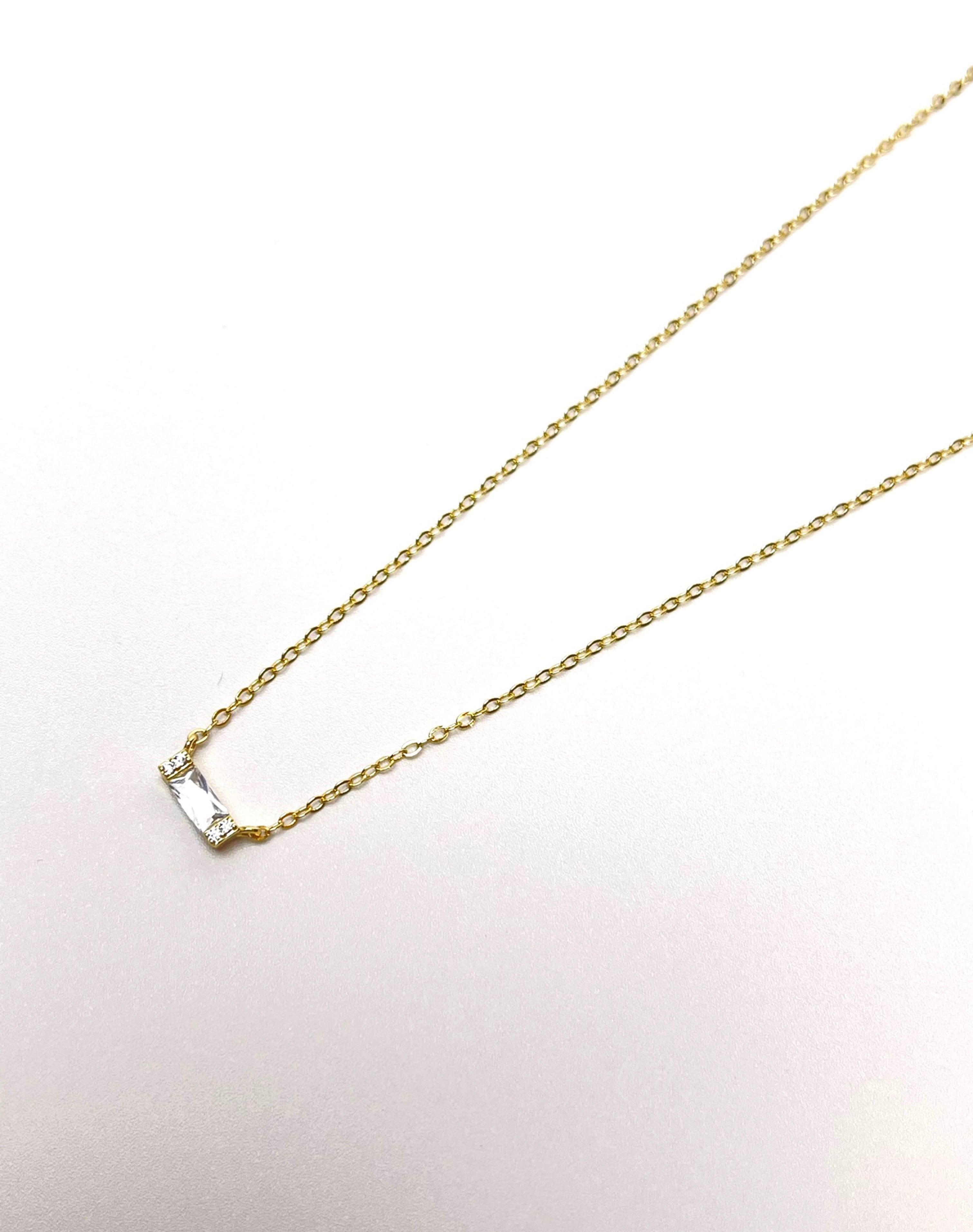 Amber Crystal Gold Necklace