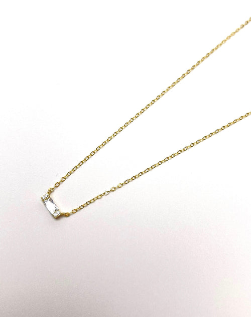 Amber Crystal Gold Necklace