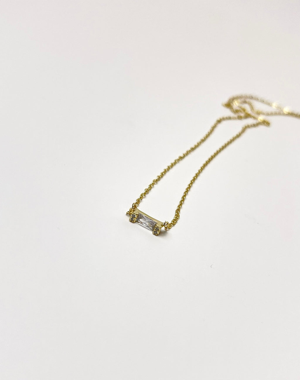 Amber Crystal Gold Necklace