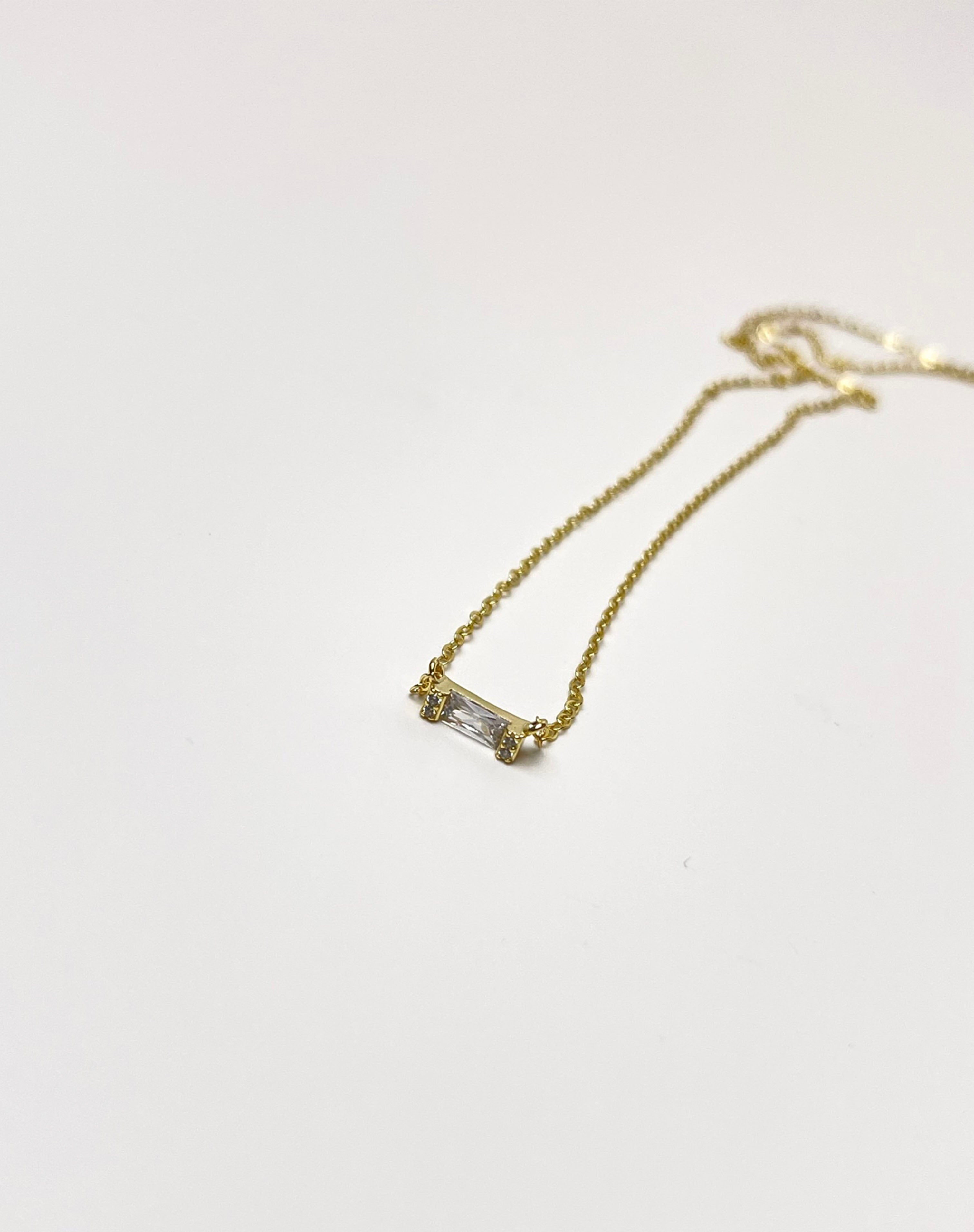 Amber Crystal Gold Necklace