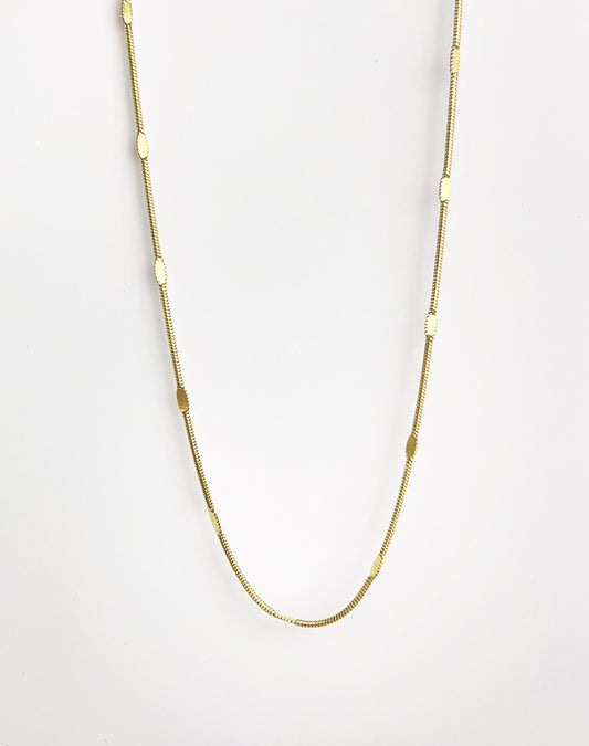 Box Flat Thin Gold Necklace