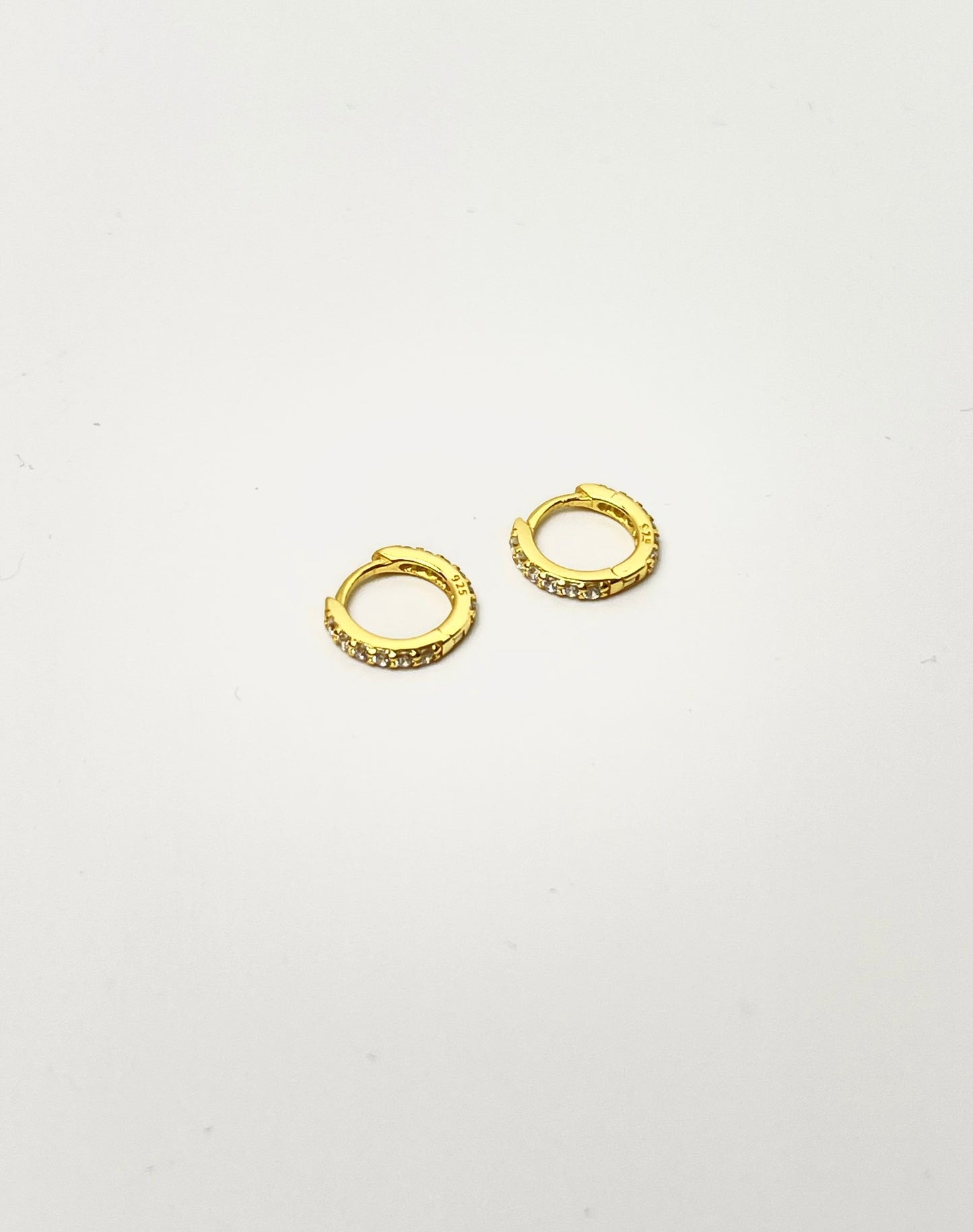 Astraea Diamond Huggies Gold Earrings