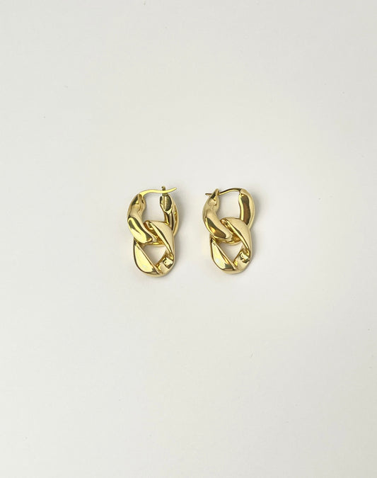 Double Loop Gold Earrings