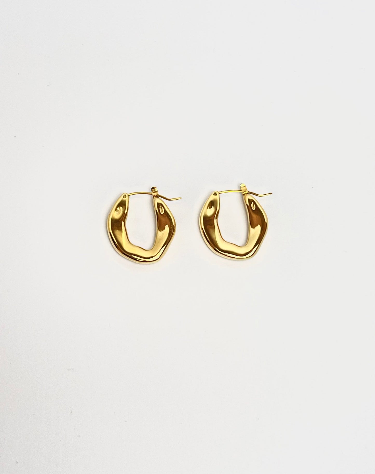 U Hoop Gold Earrings