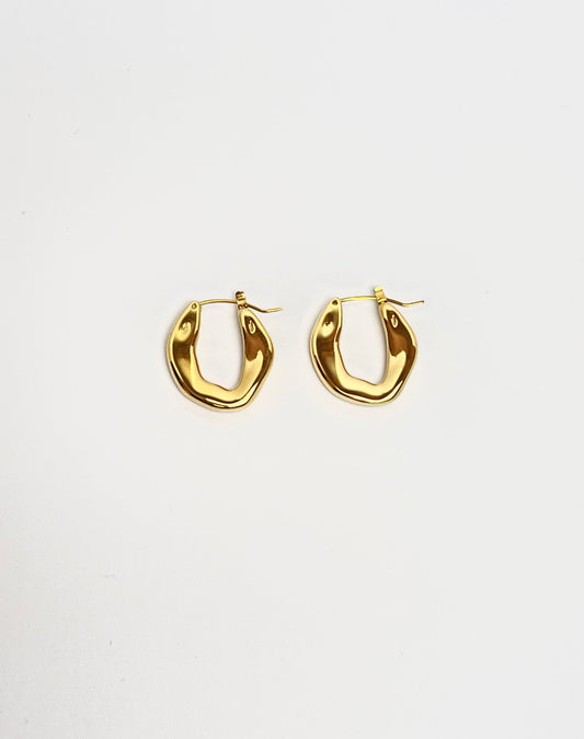 U Hoop Gold Earrings