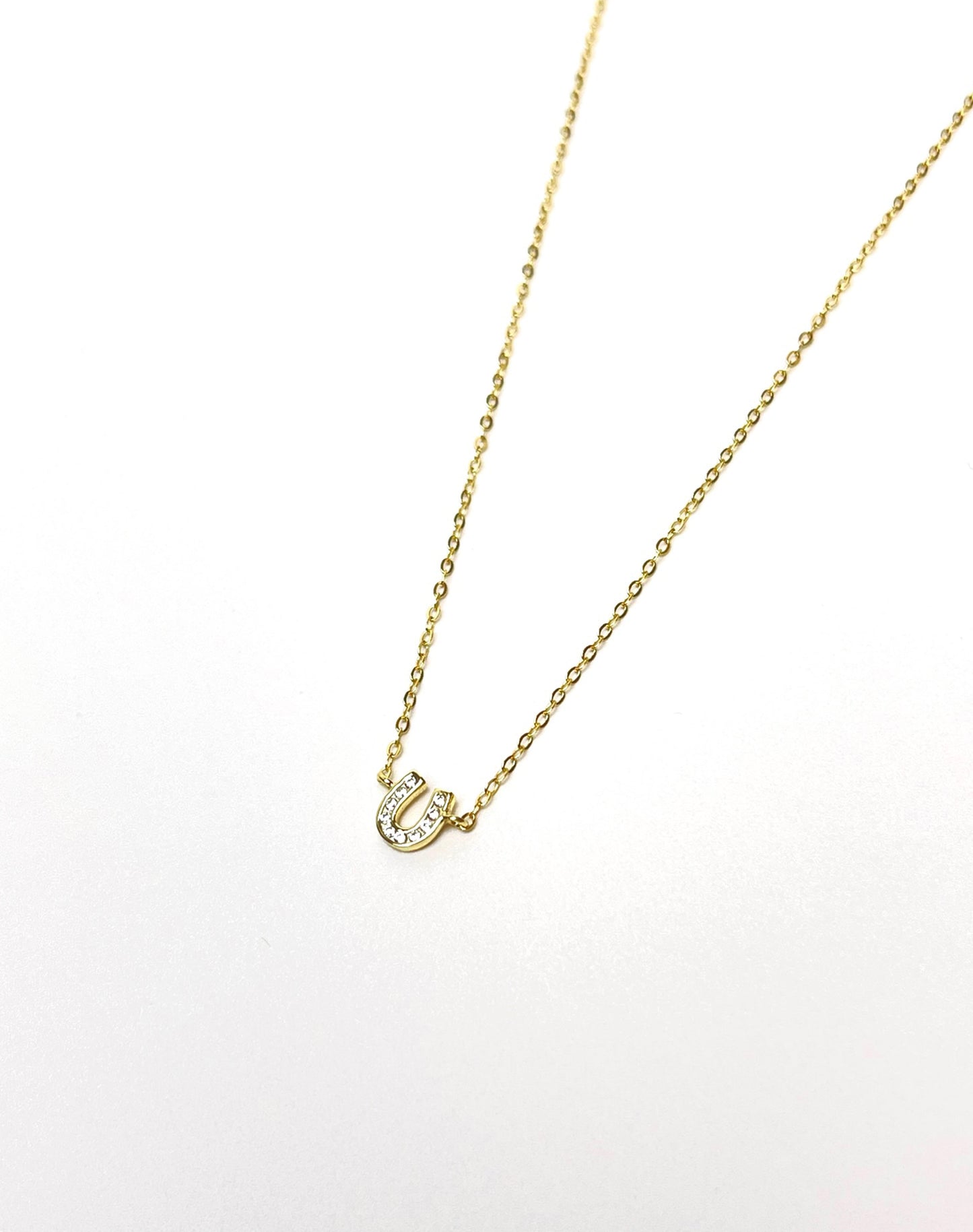 U Crystal Gold Necklace