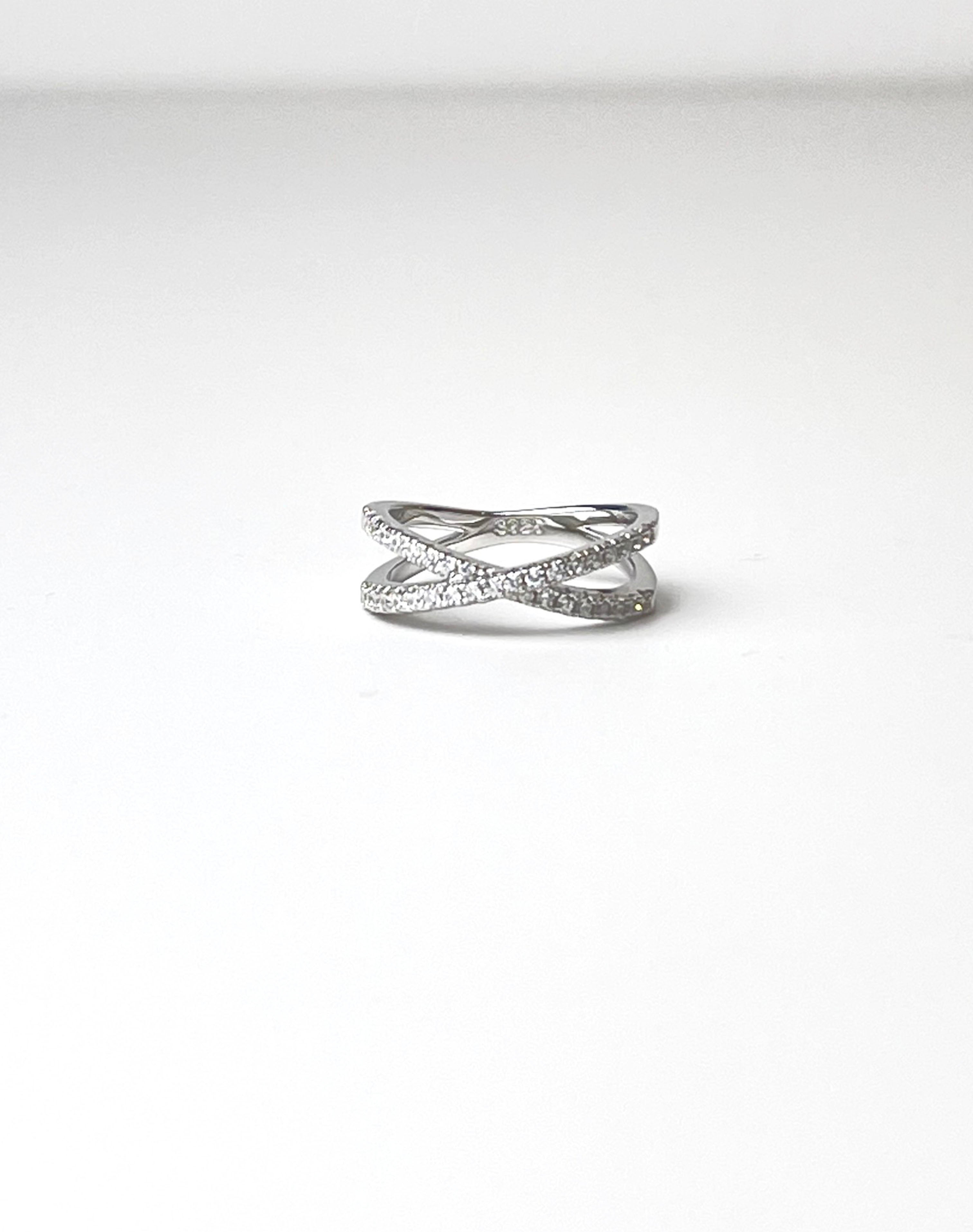 Double Cross Silver Ring