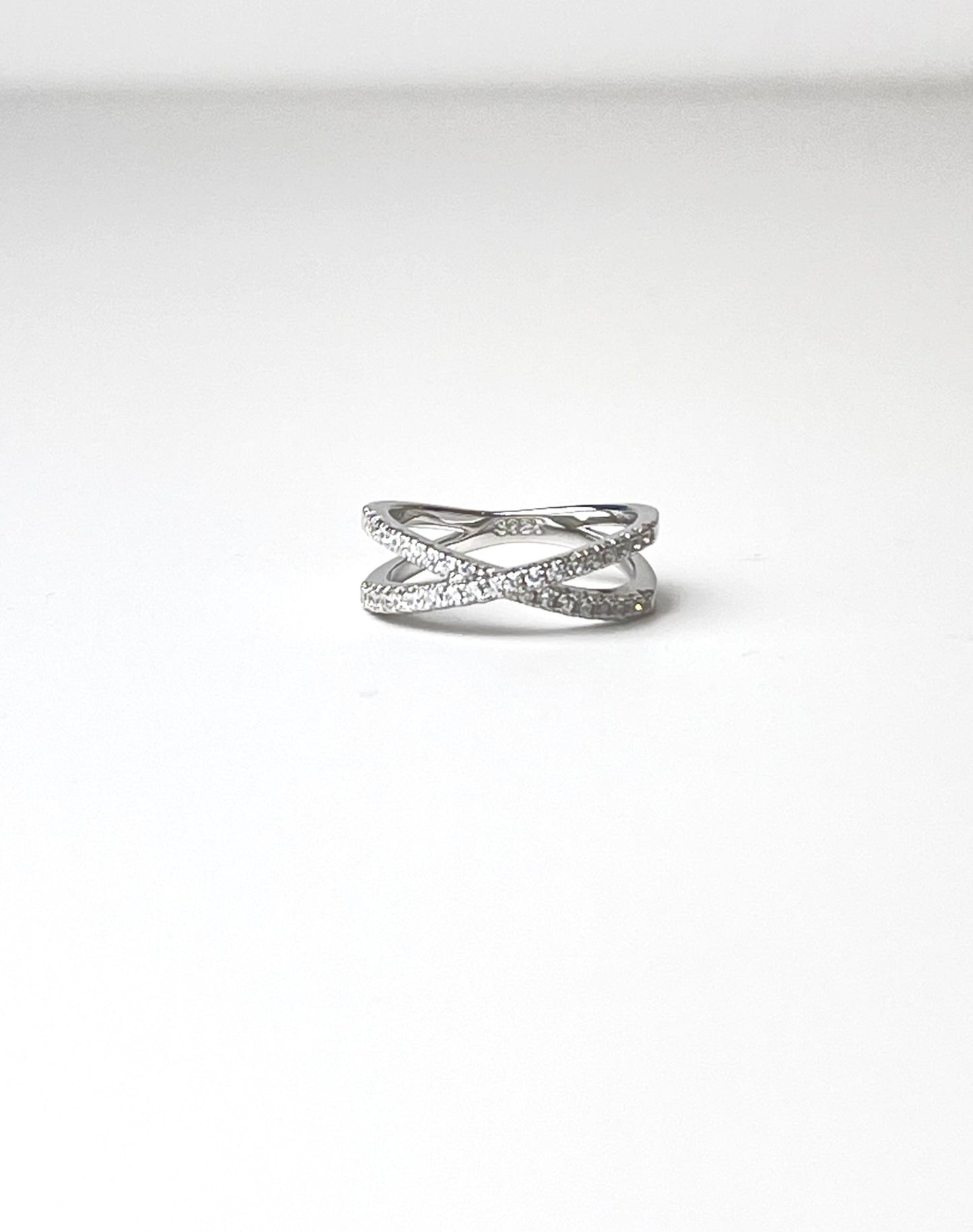 Double Cross Silver Ring