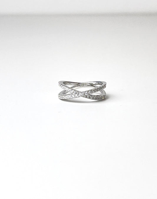 Double Cross Silver Ring
