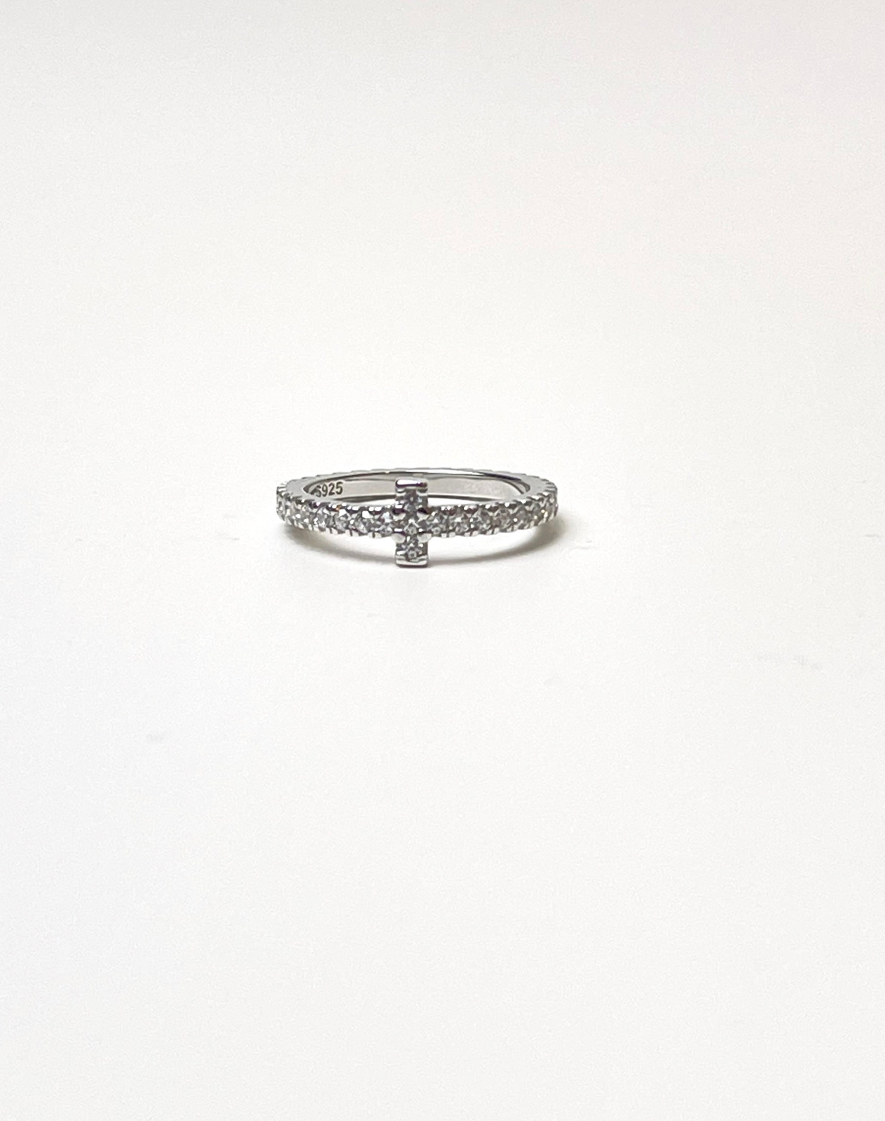 Cross Silver Ring