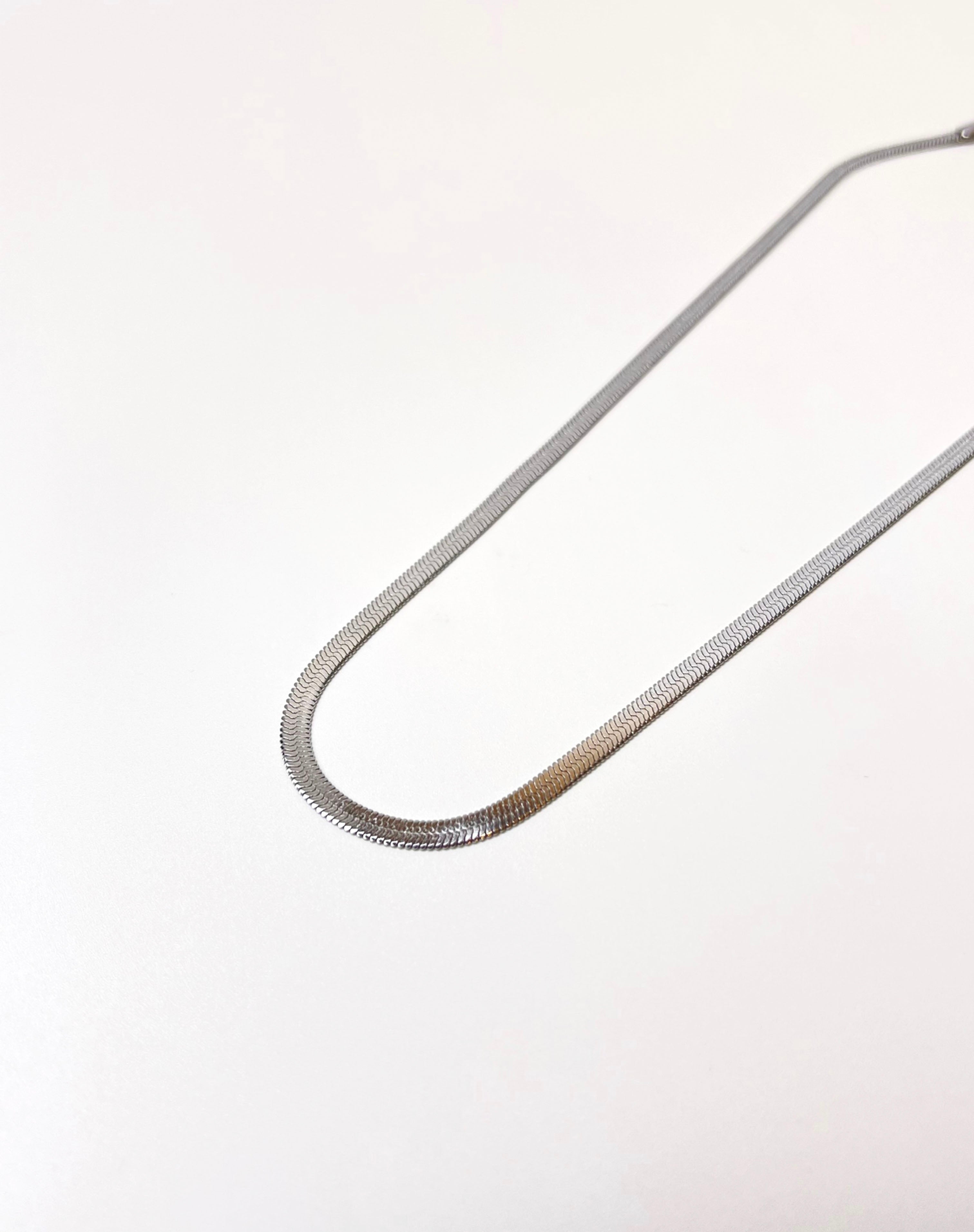 Cobra Chain Silver Necklace