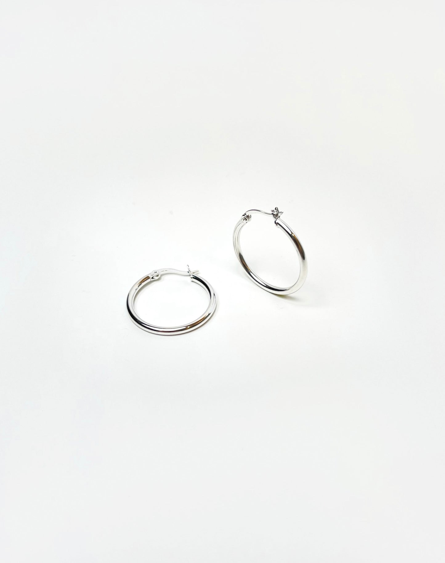 Mary Hoops Silver Earrings
