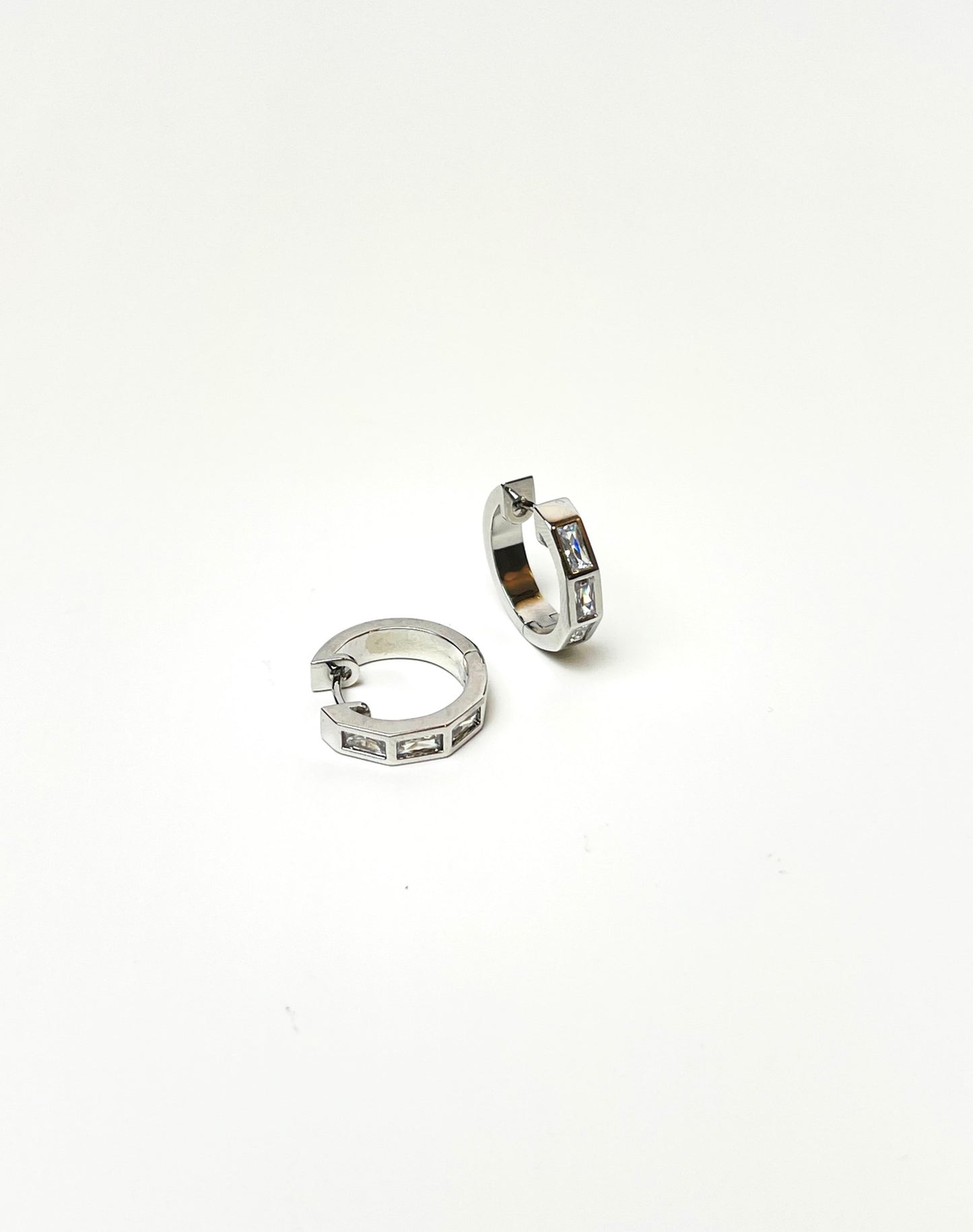 Sparky Cuff Silver Earrings