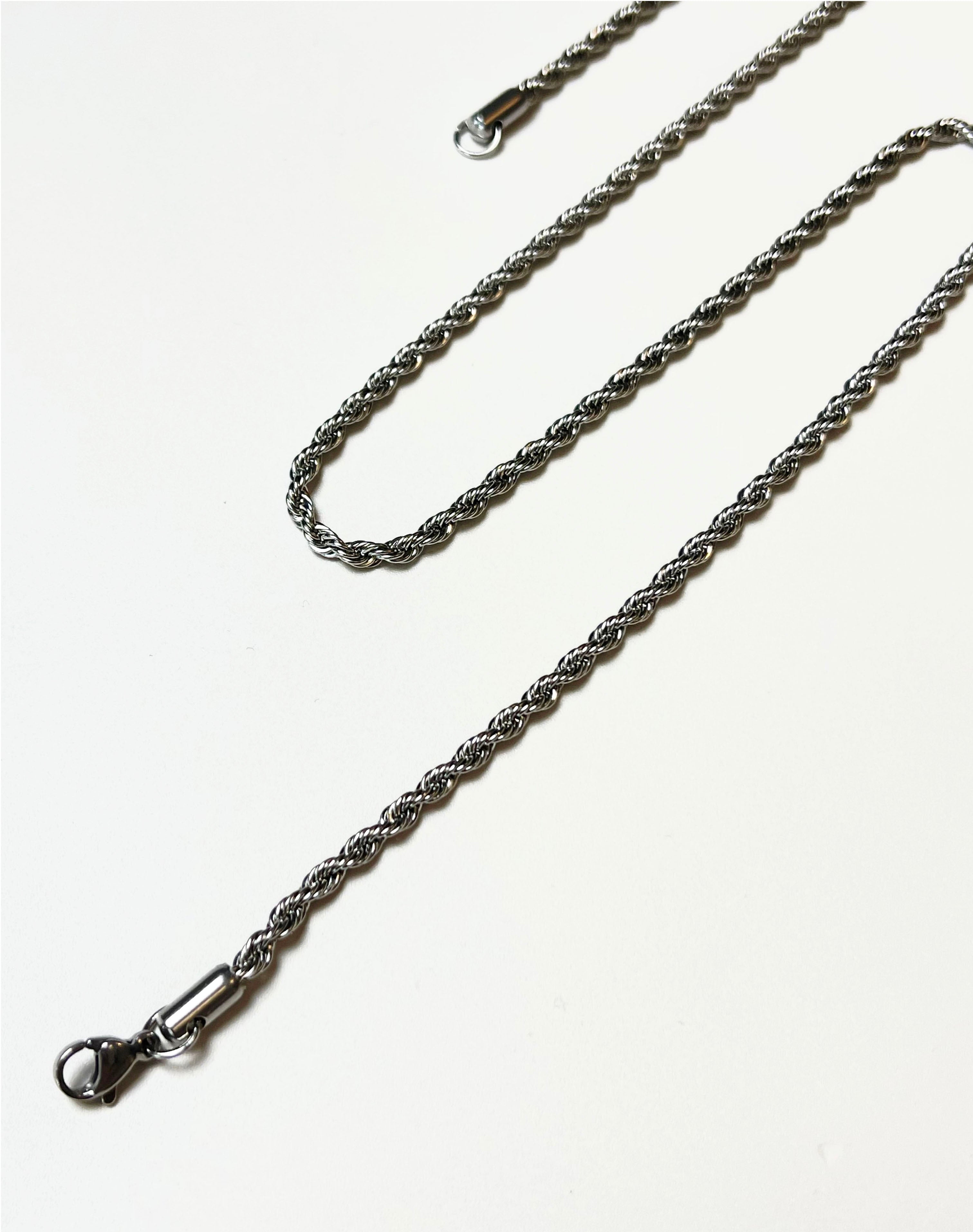 Spiral Woven Silver Necklace